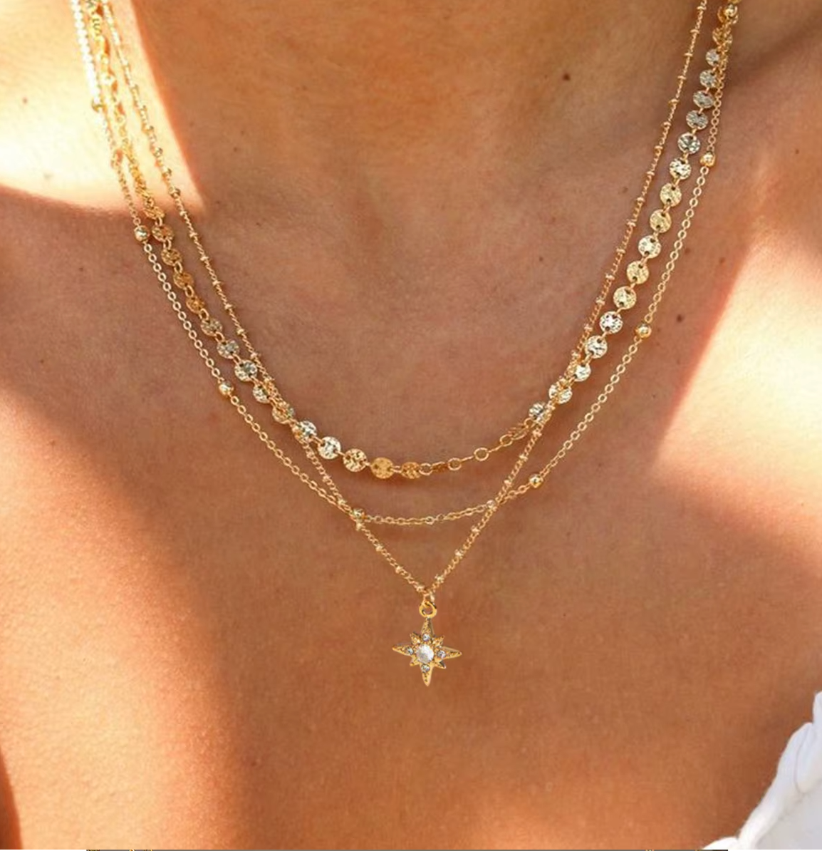 Golden Star Layers Necklace
