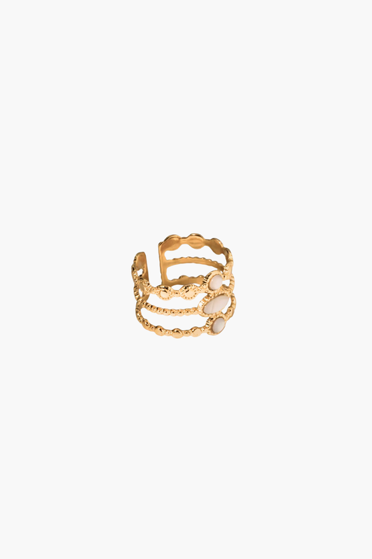 Golden Opal Stack Ring