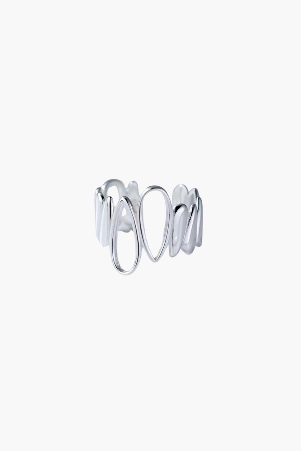 Fluid Outline Ring - SILVER