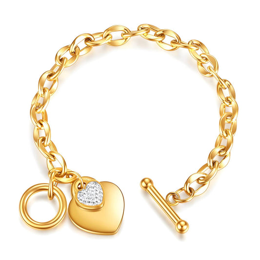 Bracelet " Heart " Plaqué or