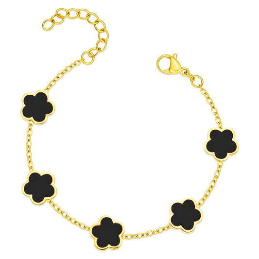 Bracelet " Flowers " Plaqué or