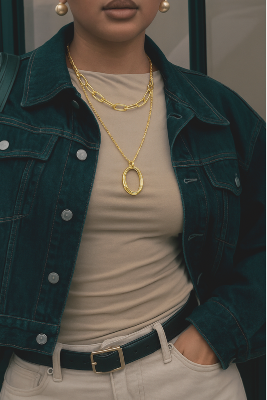 Collier "Lyra" Plaqué or