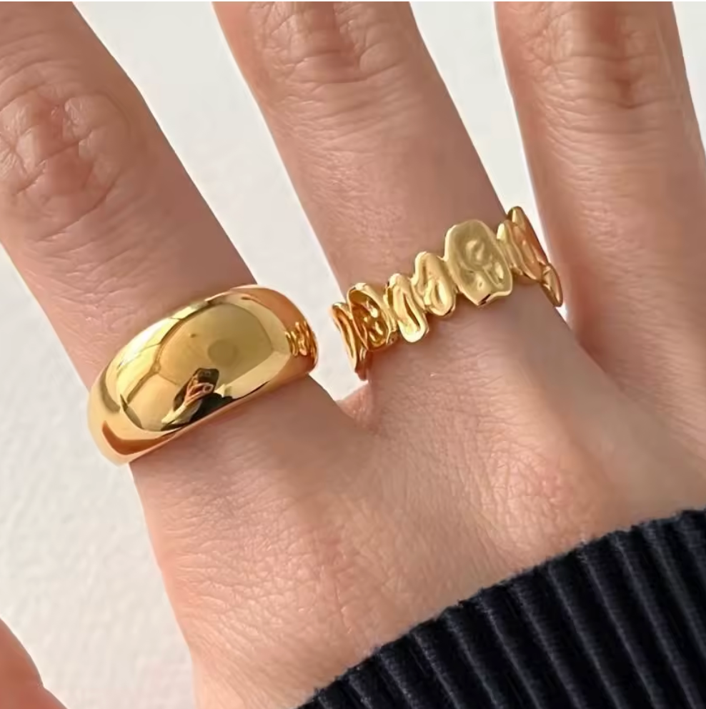 Molten Flow Ring - Gold