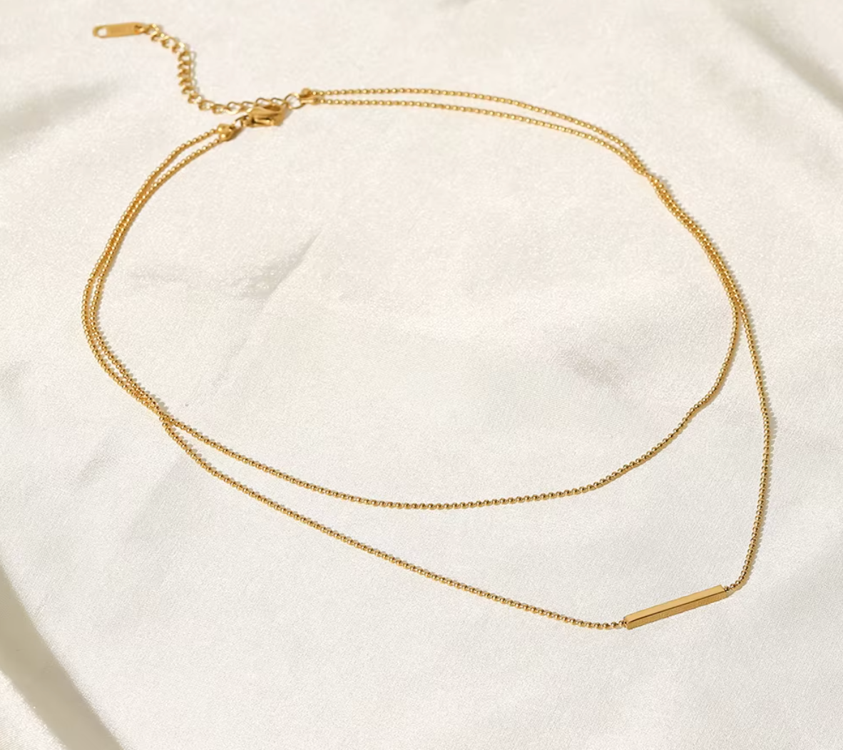Fine Bar Layers Necklace