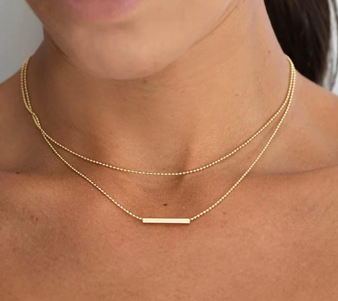 Fine Bar Layers Necklace