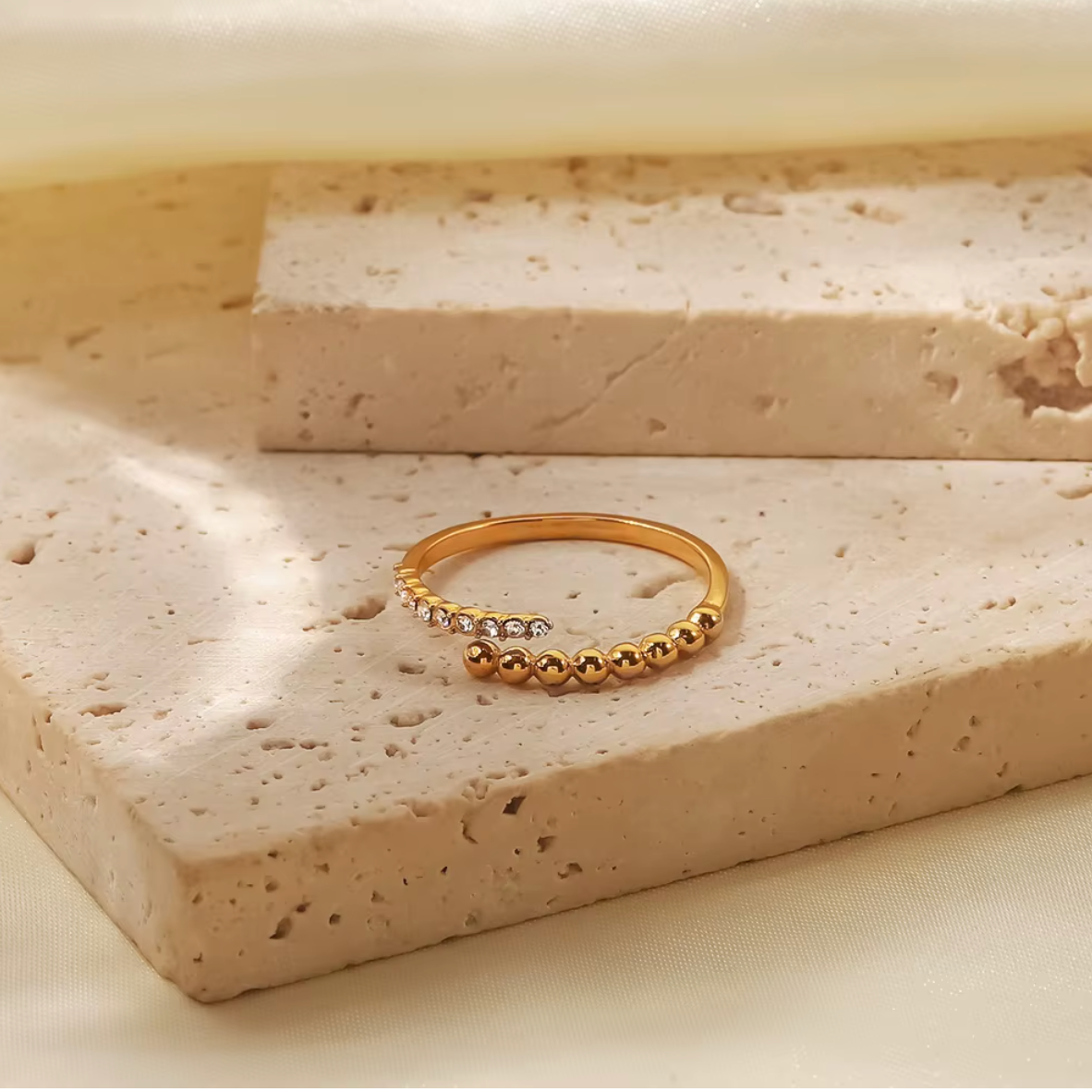 Dual Beads Spark Ring