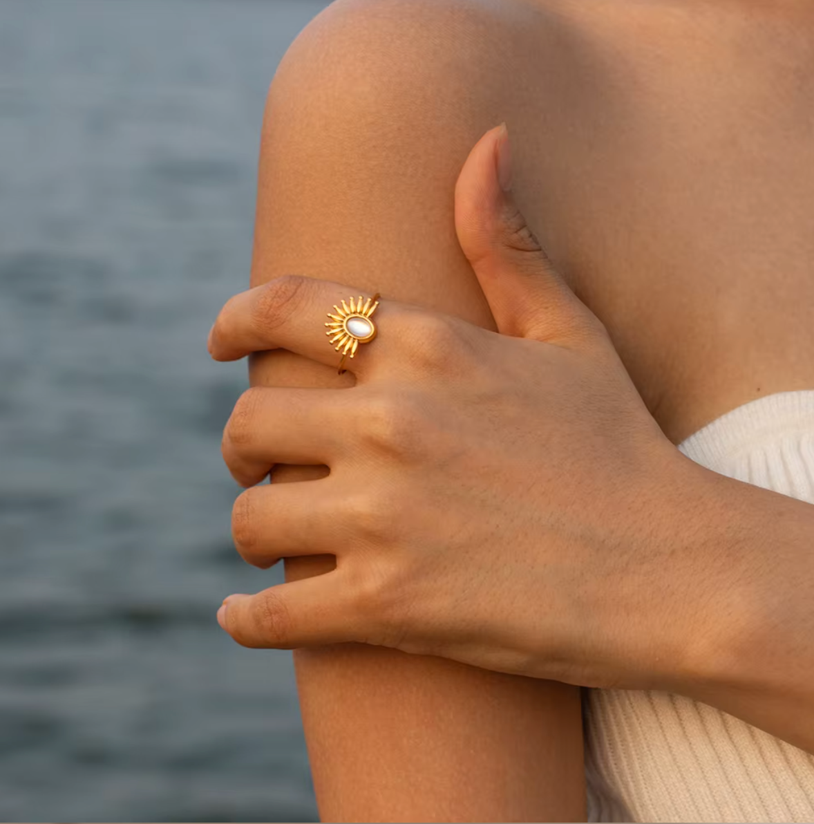 Sunrise Pearl Ring