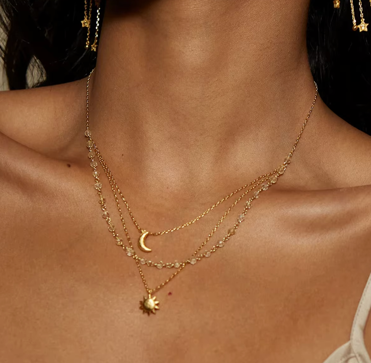 Sun & Moon Layers Necklace