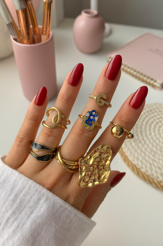 Bague ajustable " Shiley " Plaqué or