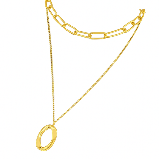 Collier "Lyra" Plaqué or
