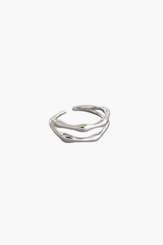 Wave Stack Ring - SILVER