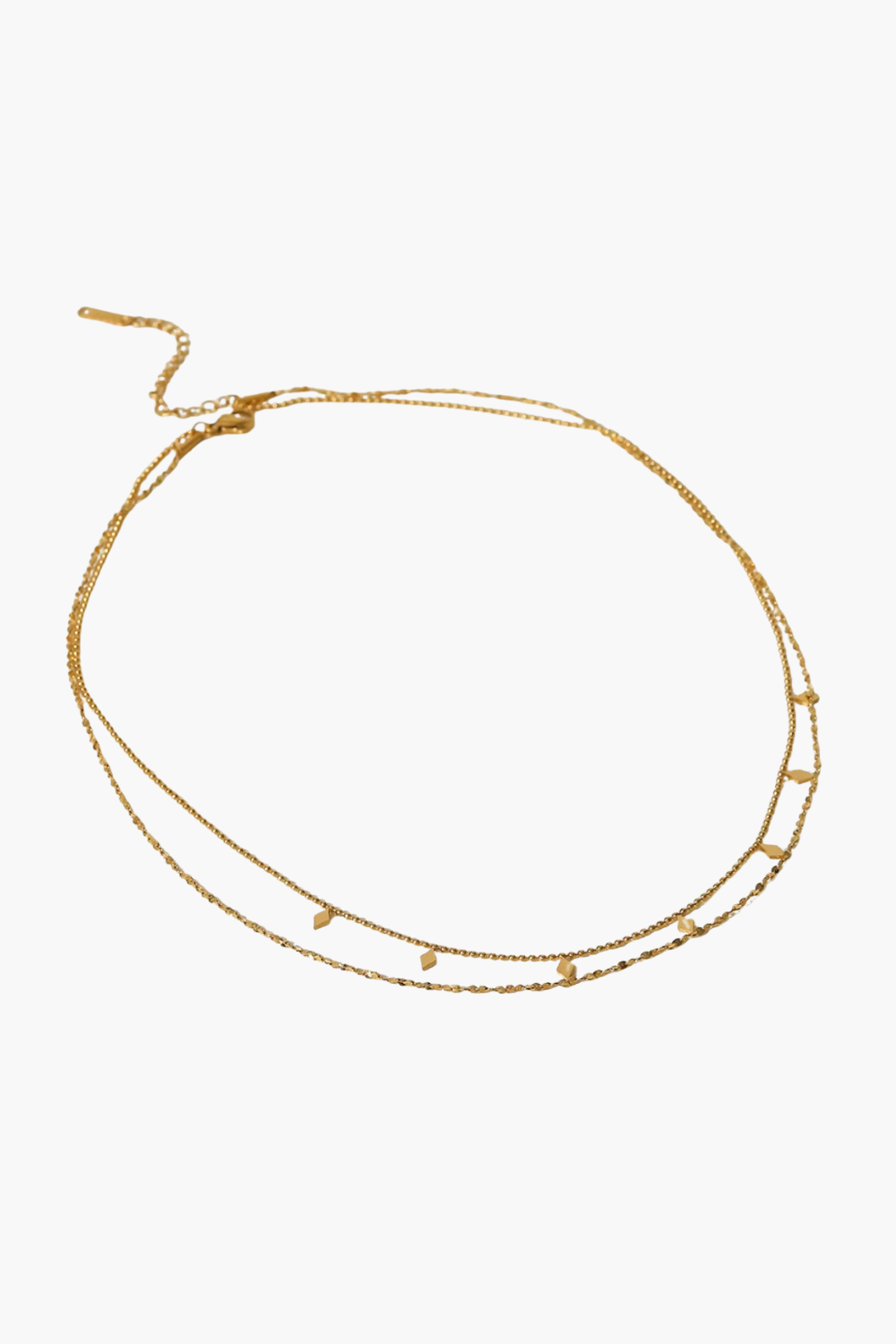 Diamond Drop Duo Necklace