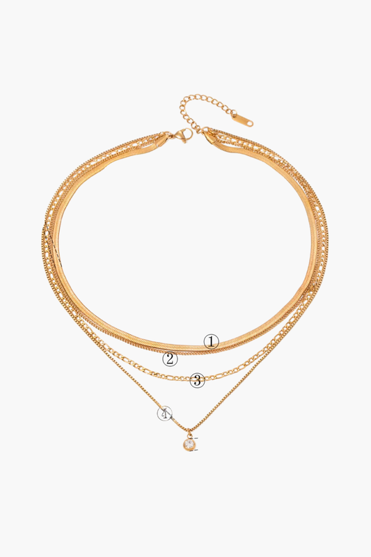 Crystal Glow Layers Necklace Set